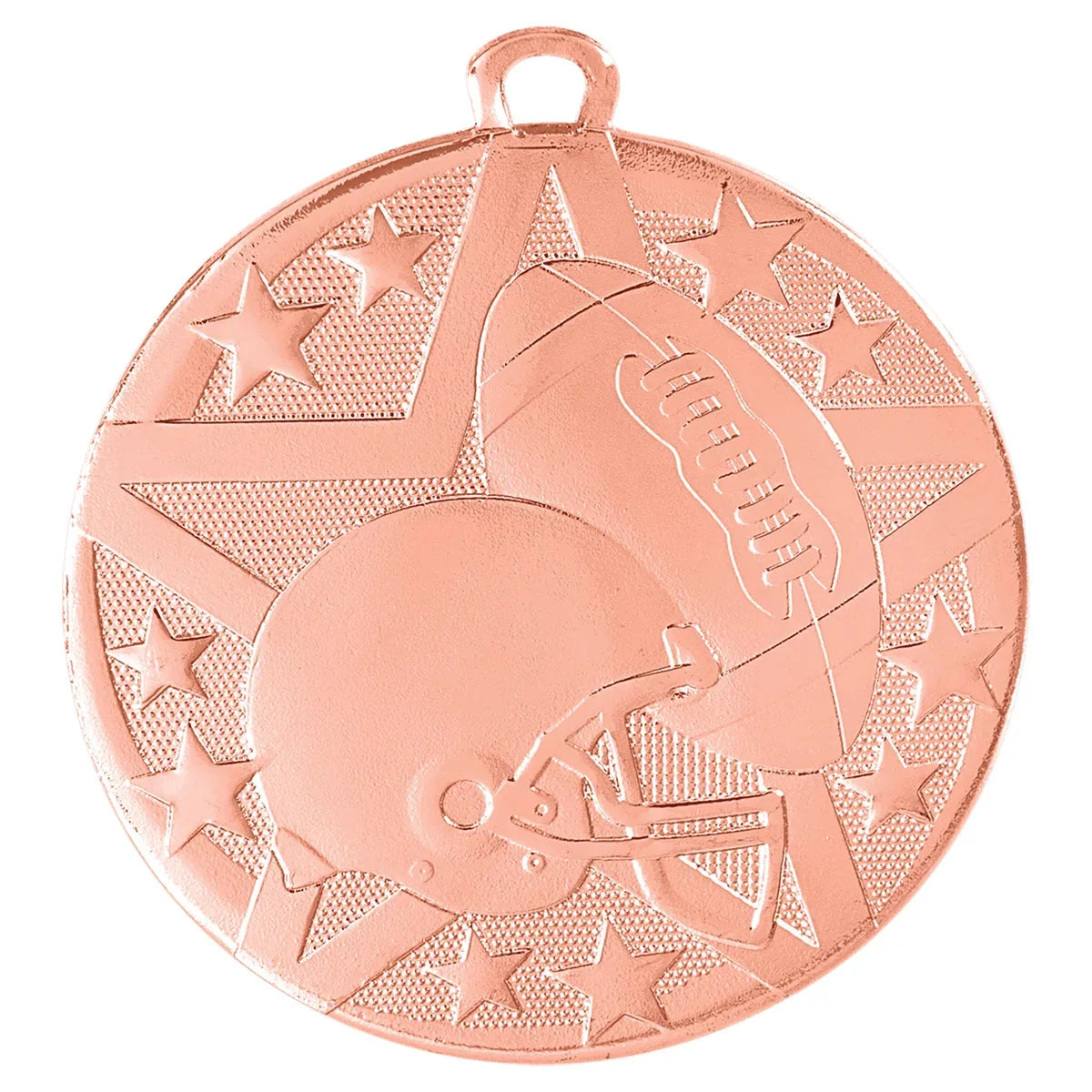 Bronze 2" Superstar Football Medal