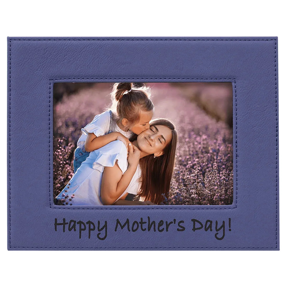 Purple 5" x 7" Laserable Leatherette Photo Frame