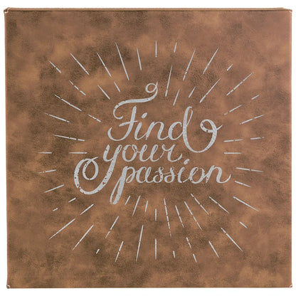 Rustic/Silver 10" x 10" Laserable Leatherette Wall Decor with Sawtooth Hanger