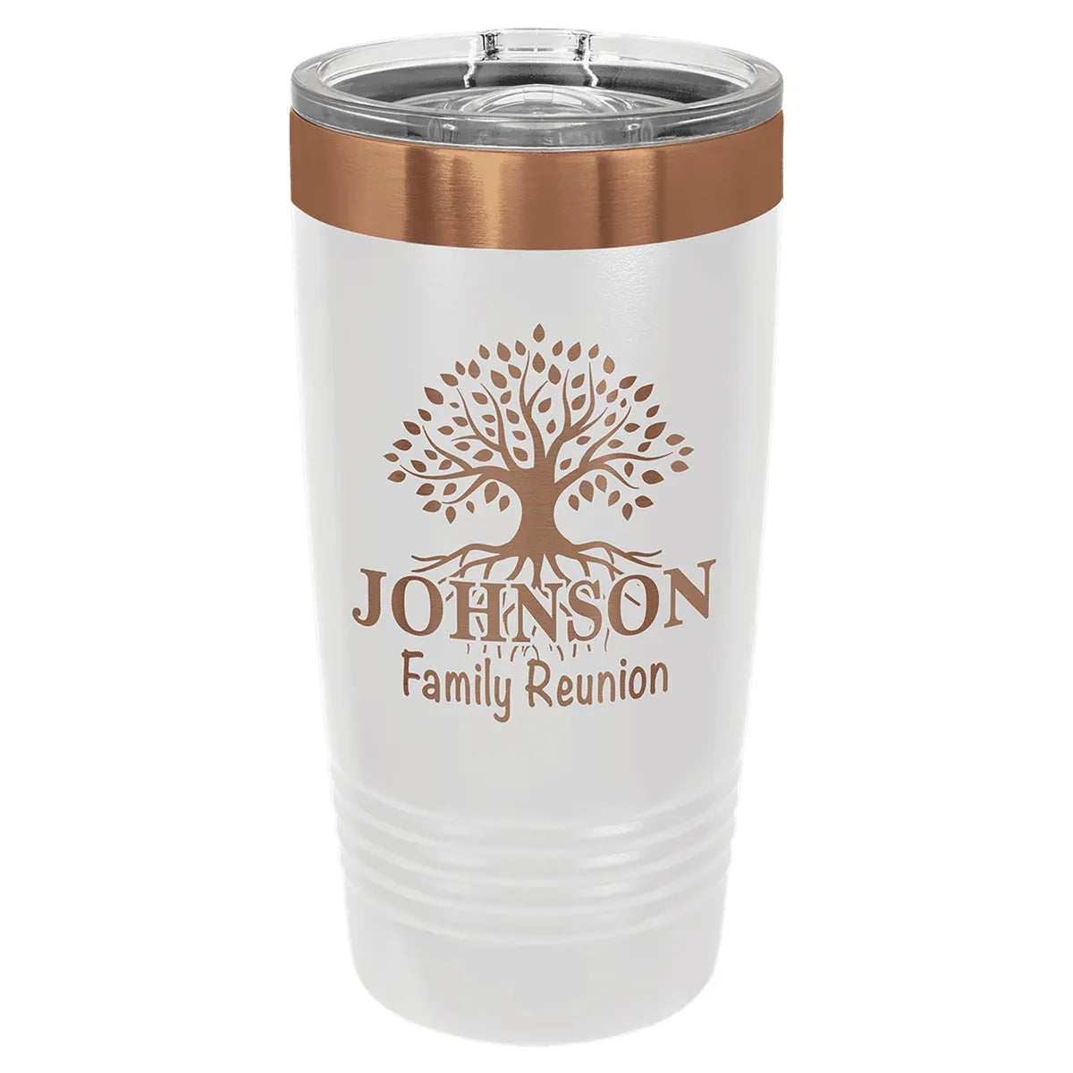 White/Rose Gold Polar Camel 20 oz. Ringneck Tumbler