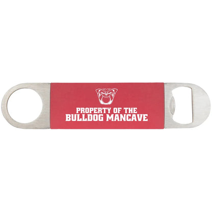 Red/White 1 1/2" x 7" Bottle Opener with Silicone Grip