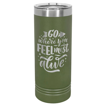 Olive Green Polar Camel 22 oz. Skinny Tumbler with Slider Lid