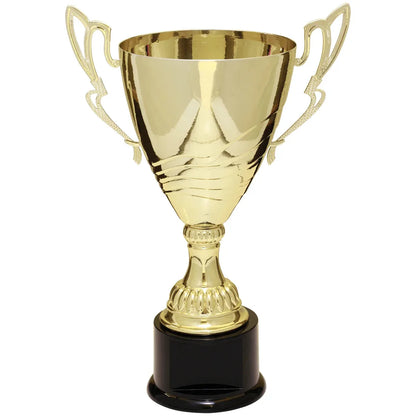 Gold 15" Completed Metal Cup Trophy on Plastic Base