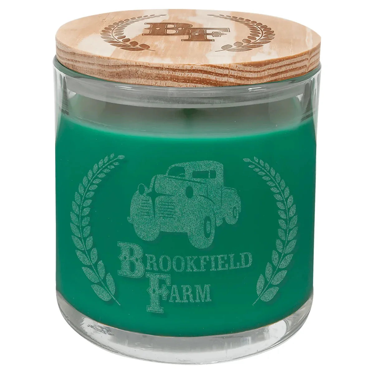 14 oz. Fresh Pine Candle in a Glass Holder with Wood Lid
