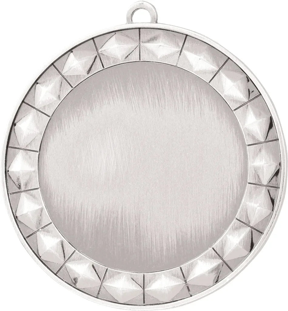Bright Silver 2 3/4" Diamond 2" Insert Holder Medal