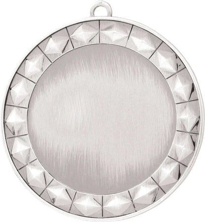 Bright Silver 2 3/4" Diamond 2" Insert Holder Medal
