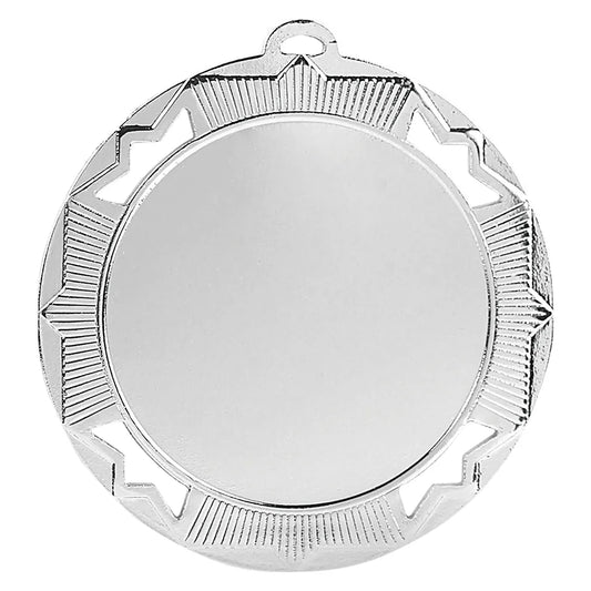 Bright Silver 2 3/4" Crown 2" Insert Holder Medal