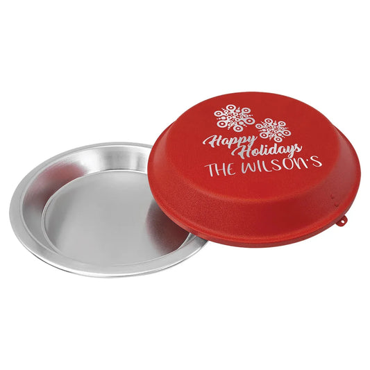 Red 9" Aluminum Pie Pan with Lid