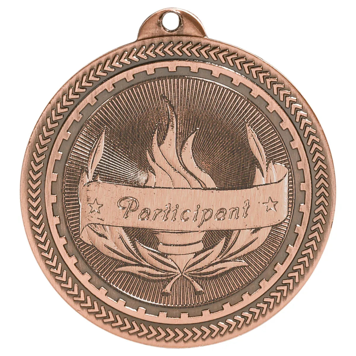 Antique Bronze 2" Participant Laserable BriteLazer Medal