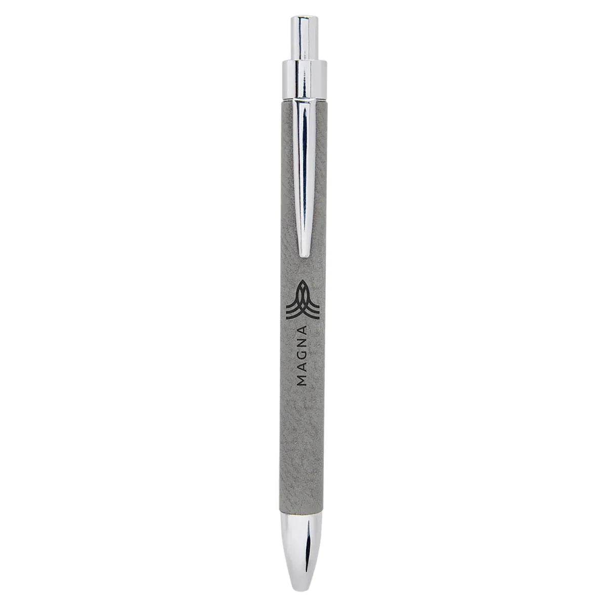 Gray Laserable Leatherette Pen