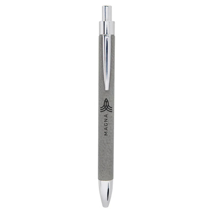 Gray Laserable Leatherette Pen