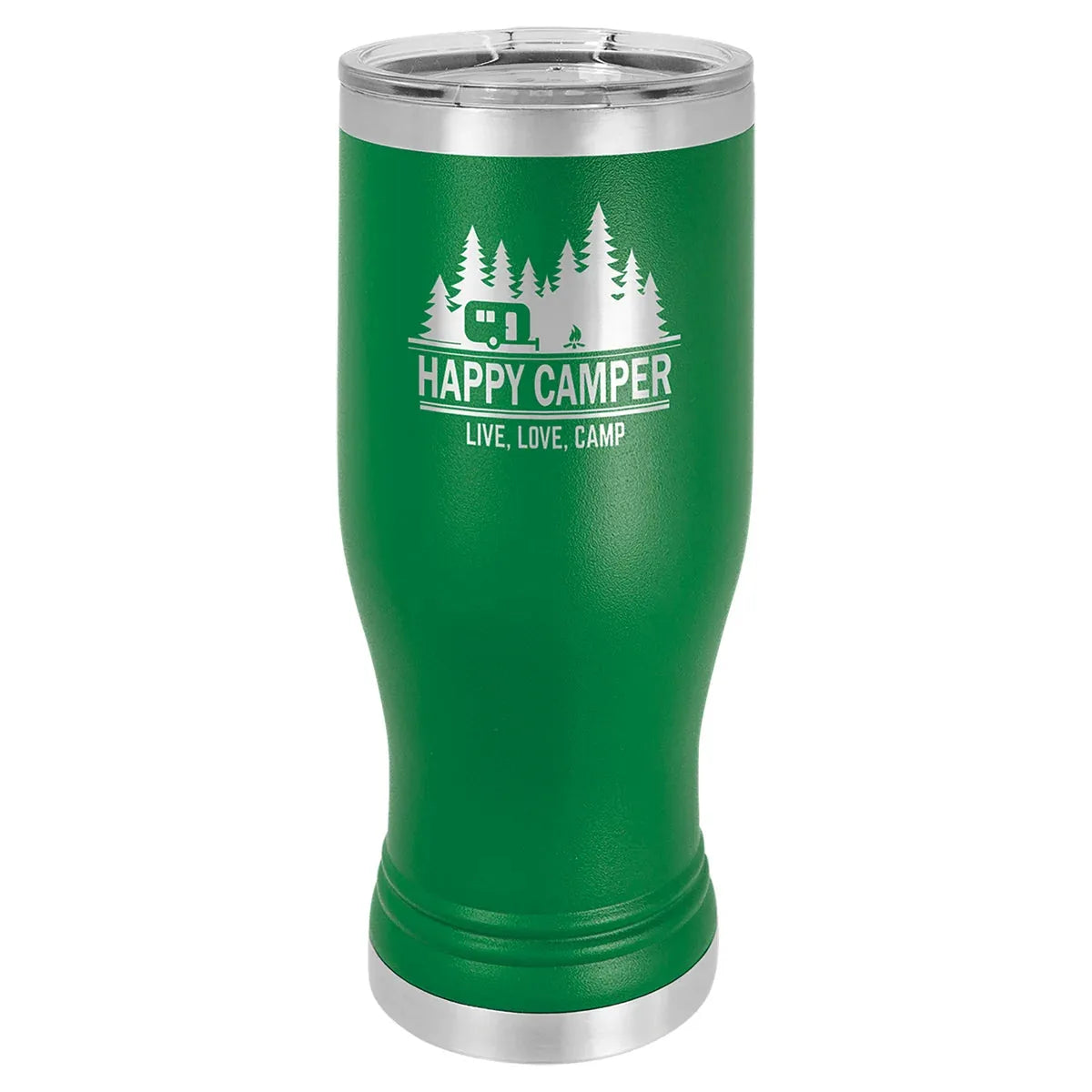 Green Polar Camel 20 oz Pilsner with Clear Lid