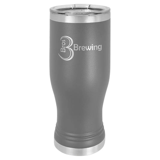 Dark Gray Polar Camel 20 oz Pilsner with Clear Lid