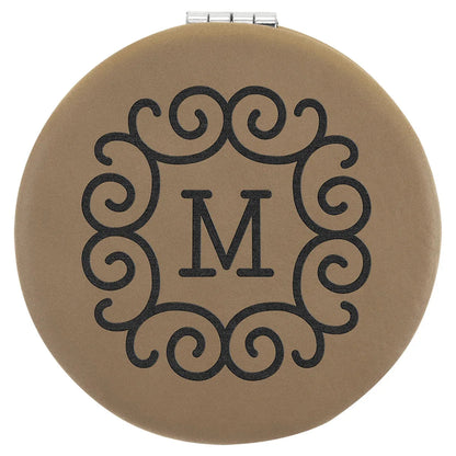 Custom Laserable Leatherette Compact Mirror (2 1/2") — Branded | Personalized