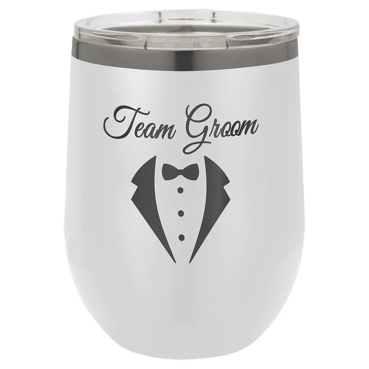 White Ghost Black Polar Camel 12 oz. Stemless Wine Tumbler