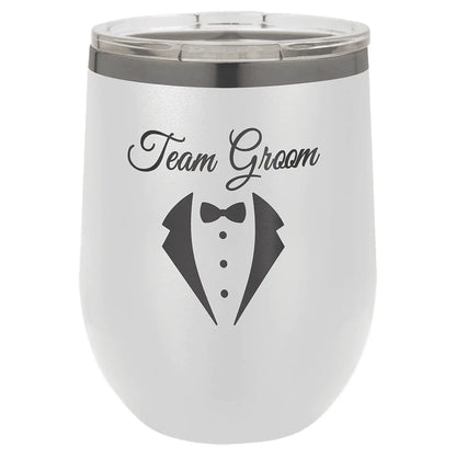 White Ghost Black Polar Camel 12 oz. Stemless Wine Tumbler