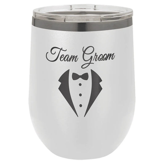 White Ghost Black Polar Camel 12 oz. Stemless Wine Tumbler