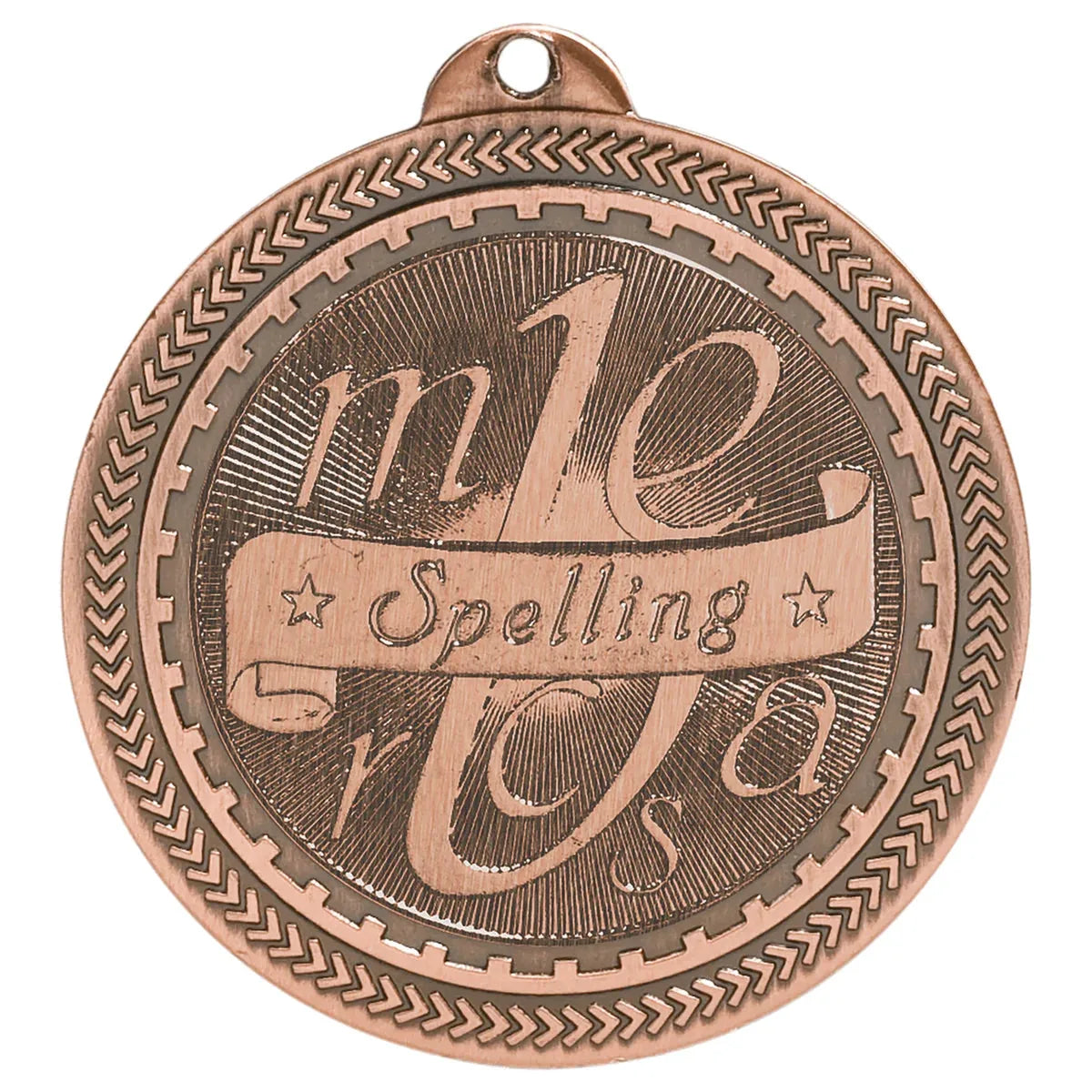 Antique Bronze 2" Spelling Laserable BriteLazer Medal