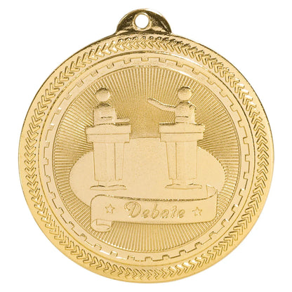 Bright Gold 2" Debate Laserable BriteLazer Medal