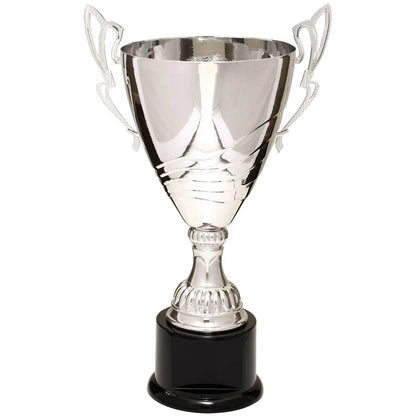 Silver 16 3/4" Completed Metal Cup Trophy on Plastic Base