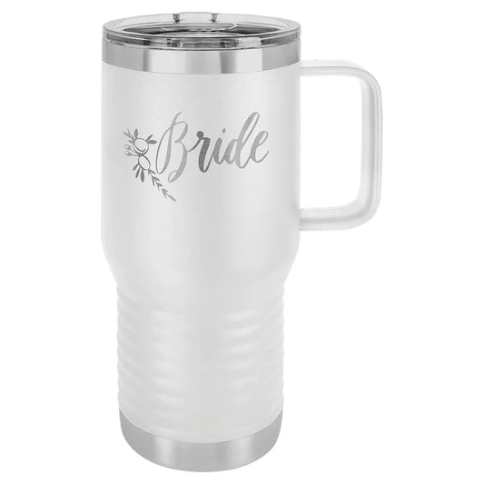 White Polar Camel 20 oz. Vacuum Insulated Travel Mug with Slider Lid