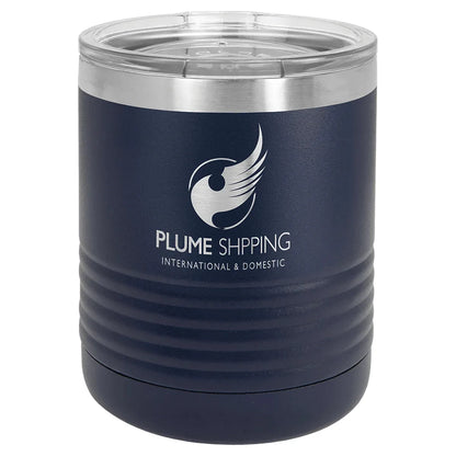 Navy Blue Polar Camel 10 oz. Vacuum Insulated Ringneck Tumbler with Clear Lid