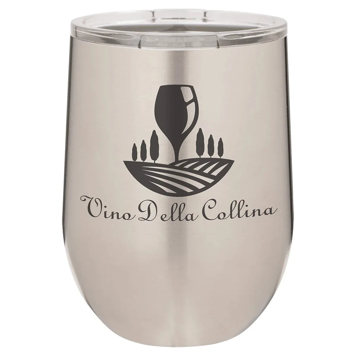 Stainless Steel Polar Camel 12 oz. Vacuum Insulated Stemless Wine Tumbler with Lid