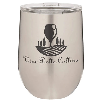 Stainless Steel Polar Camel 12 oz. Vacuum Insulated Stemless Wine Tumbler with Lid