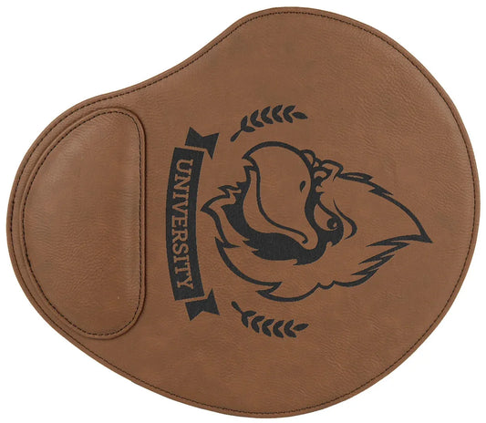 Dark Brown 9" x 10 1/4" Laserable Leatherette Mouse Pad