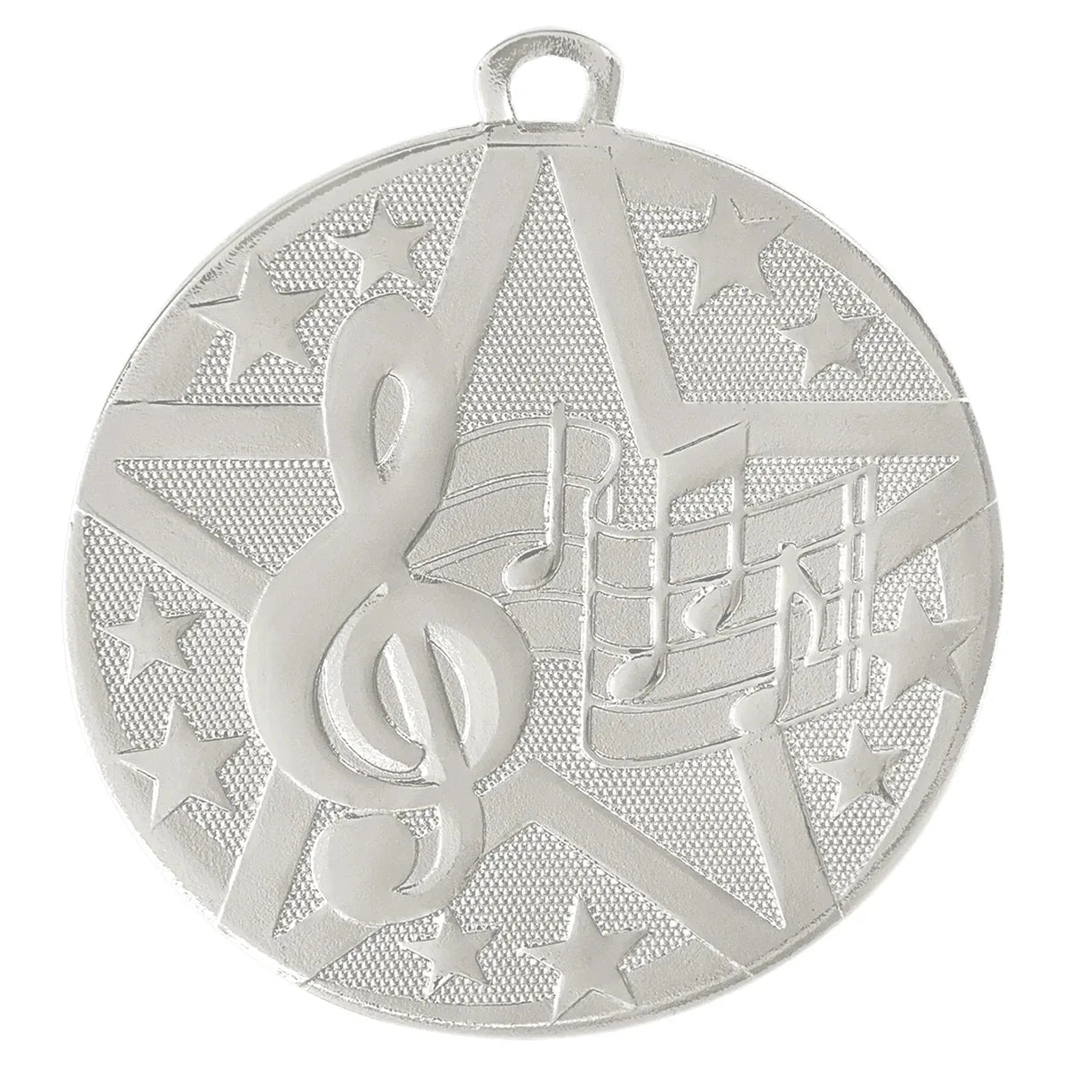 Silver 2" Superstar Music Medal