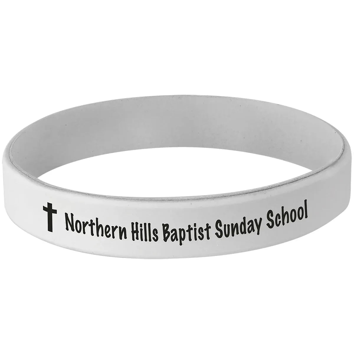 White/Black 3 3/4" Laserable Bracelet