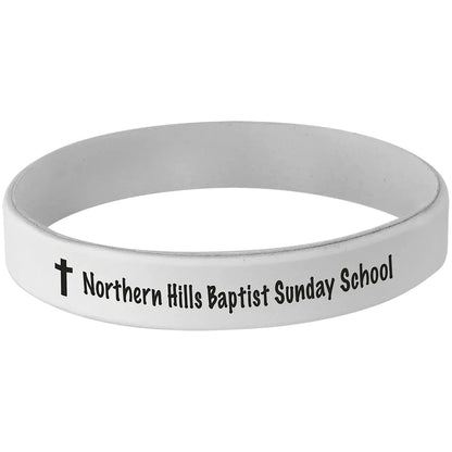 White/Black 3 3/4" Laserable Bracelet