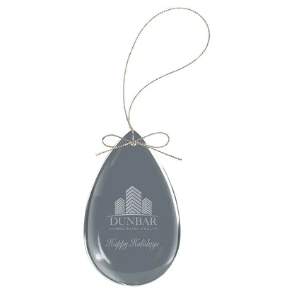 3" Crystal Teardrop Ornament