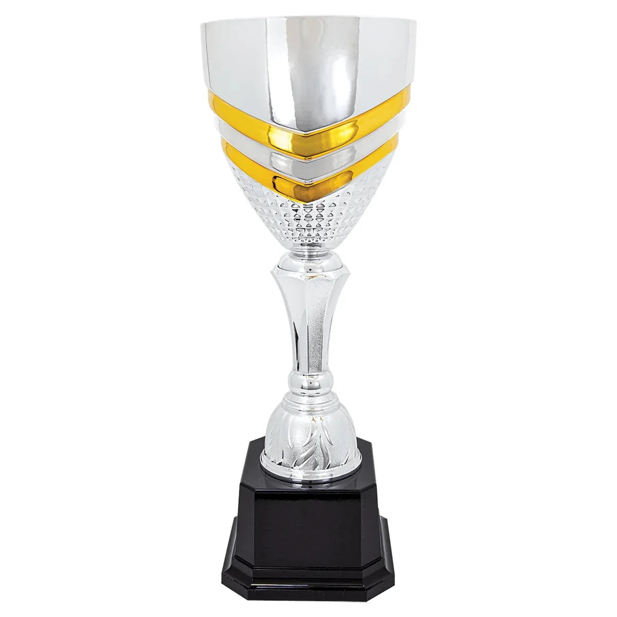 19" Completed Metal Cup Trophy on Plastic Base