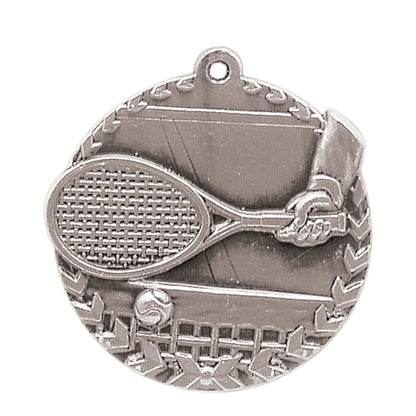 Antique Silver 1 3/4" Tennis Millennium Medal