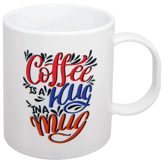 11 oz. Gloss White Sublimatable Plastic Poly Mug