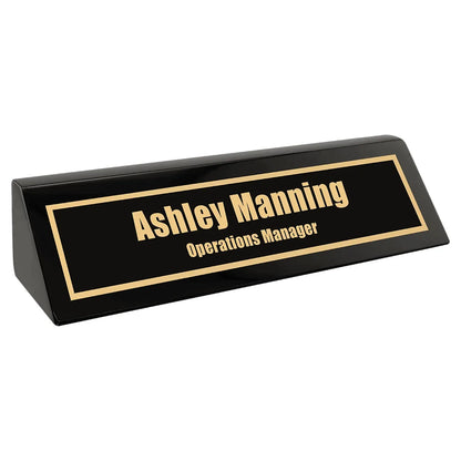 8 1/2" Black Piano Finish Desk Wedge