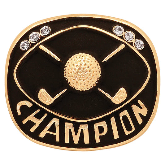 Gold Golf Champion Ring Insert