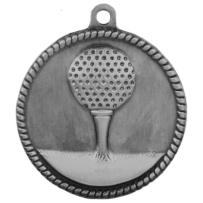Antique Silver 2" Golf High Relief Medal