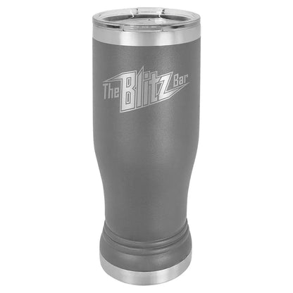 Dark Gray 14 oz. Pilsner with Clear Polar Camel Lid