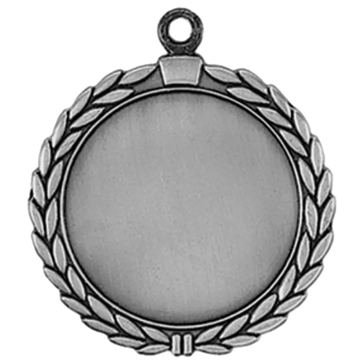 Antique Silver 2 1/2" Wreath 2" Insert Holder Medal