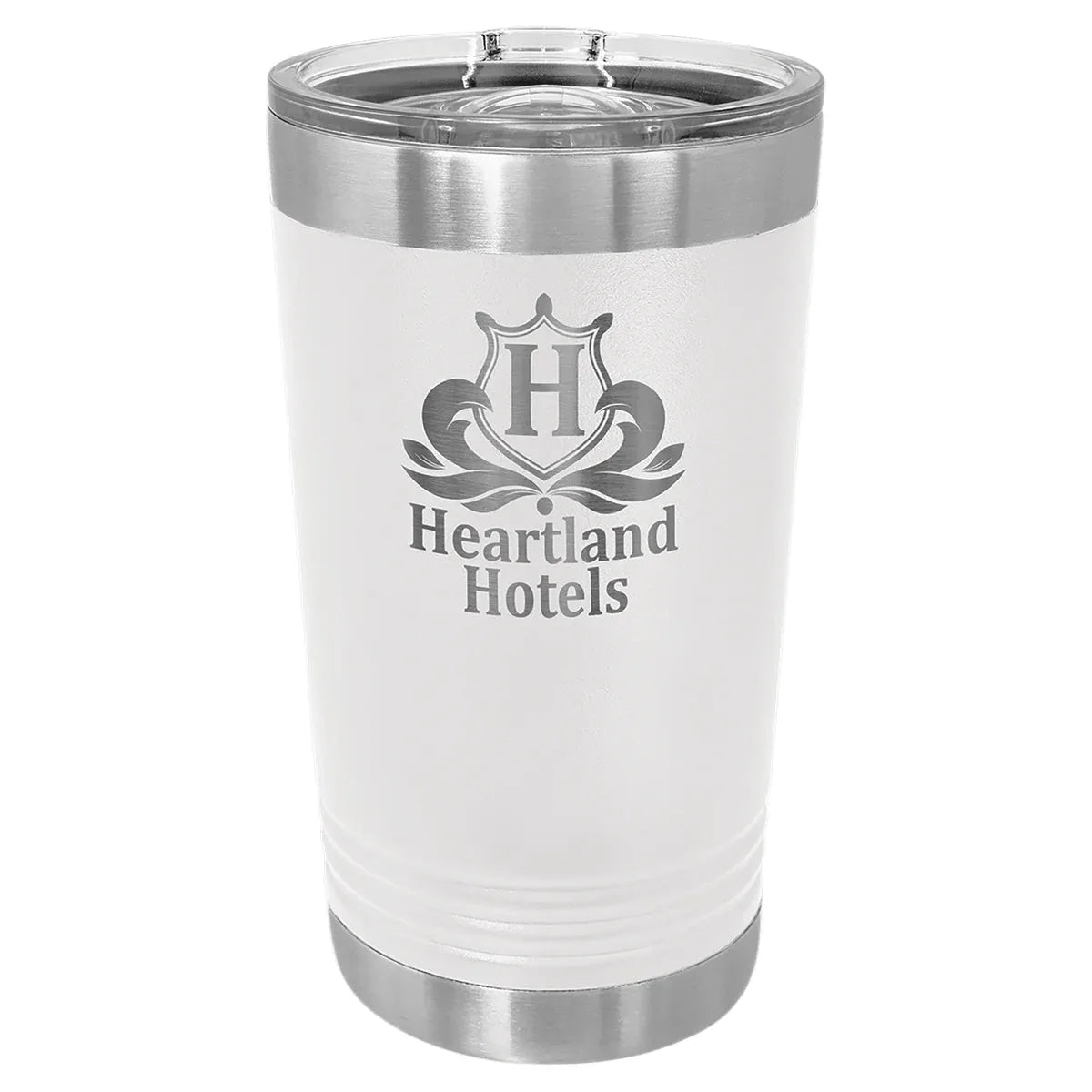 White Polar Camel 16 oz. Pint with Slider Lid