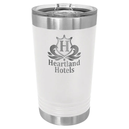 White Polar Camel 16 oz. Pint with Slider Lid
