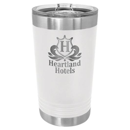 White Polar Camel 16 oz. Pint with Slider Lid