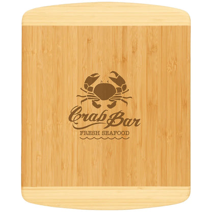 13 1/2" x 11 1/2" Bamboo 2-Tone Cutting Board