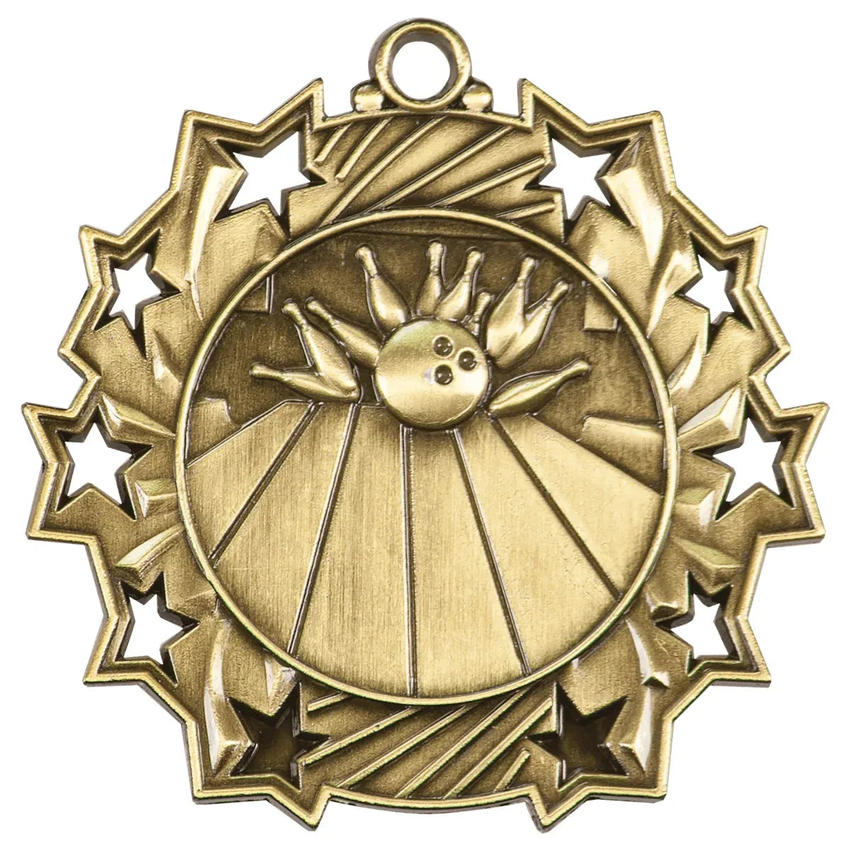 Star 2 1/4" Medal — Custom Engraved & UV Printed | Gold, Silver & Bronze
