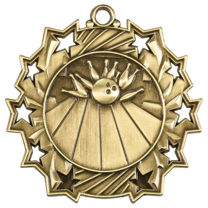 Star 2 1/4" Medal — Custom Engraved & UV Printed | Gold, Silver & Bronze