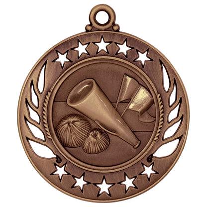 Antique Bronze 2 1/4" Cheer Galaxy Medal