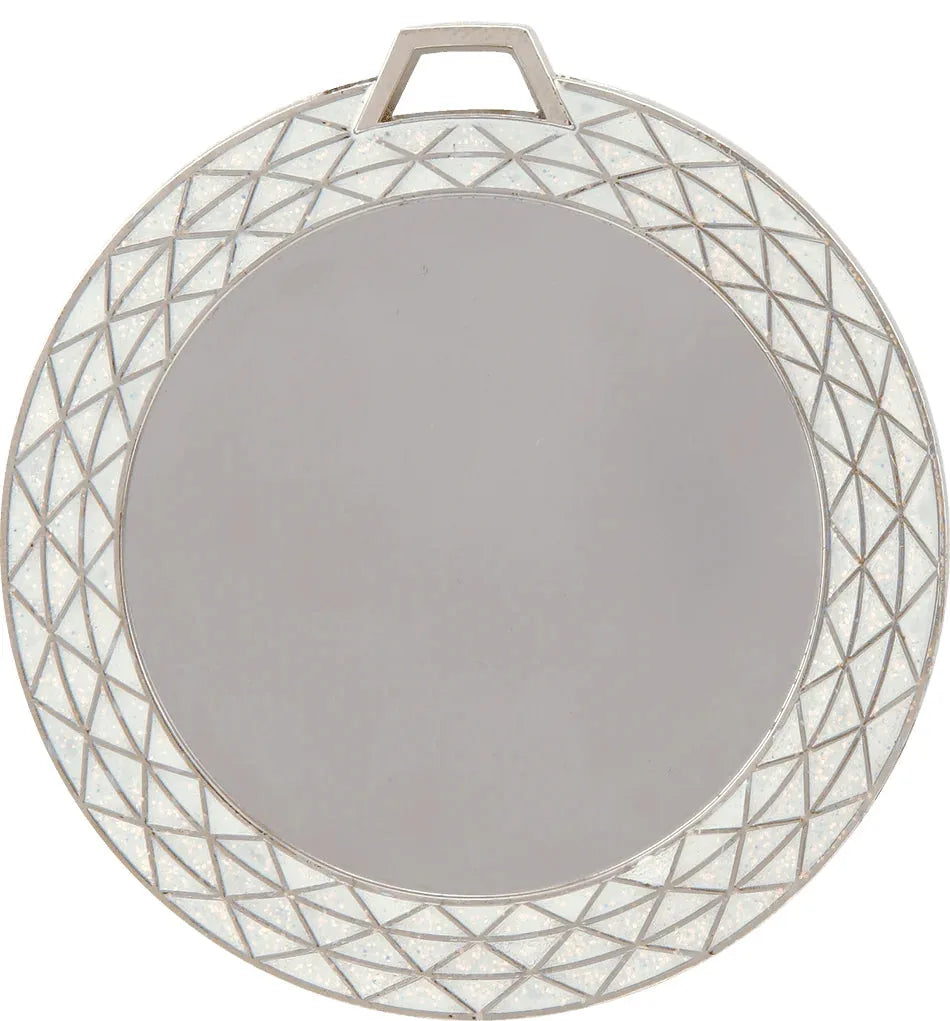 White 2 3/4" Bling 2" Insert Holder Medal