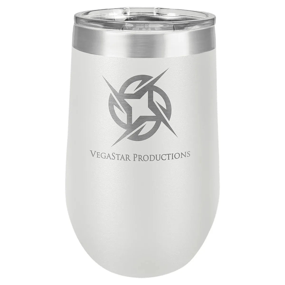 White Polar Camel 16 oz. Vacuum Insulated Stemless Tumbler with Lid